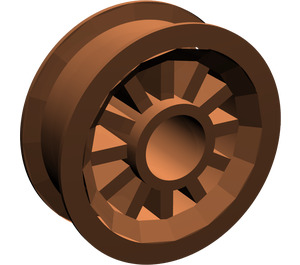 LEGO Reddish Brown Wheel Centre Spoked Small (30155)