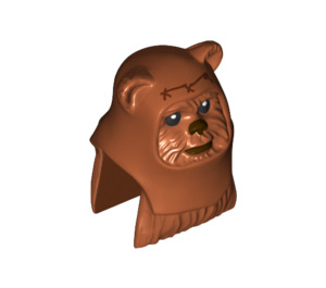 LEGO Reddish Brown Wicket Ewok Head (11987 / 86441)
