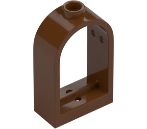 LEGO Reddish Brown Window Frame 1 x 2 x 2.7 with Rounded Top (30044)