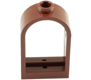 LEGO Reddish Brown Window Frame 1 x 2 x 2.7 with Rounded Top (30044)