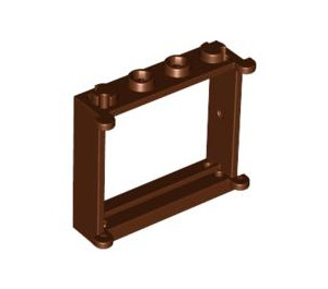 LEGO Reddish Brown Window Frame 1 x 4 x 3 with Shutter Tabs (3853)