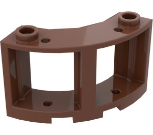 LEGO Reddish Brown Window Frame 3 x 3 Curved (73878)