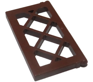 LEGO Reddish Brown Window Pane 1 x 2 x 3 Lattice (Unreinforced) (2529 / 60607)