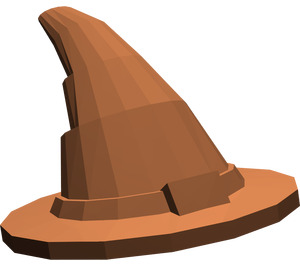 LEGO Brun rougeâtre Wizard Chapeau avec surface lisse (6131)