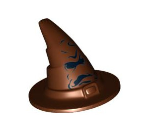 LEGO Rødbrun Trollmann Hatt med Sorting Hatt med glatt overflate (6131 / 92825)