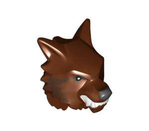 LEGO Reddish Brown Wolf Head with Dark Brown Fur (10302 / 14028)