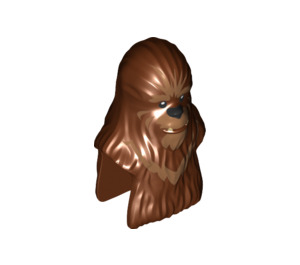 LEGO Reddish Brown Wookiee Head with Face and Chest Fur (19526)