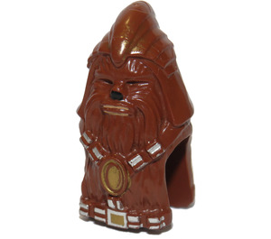 LEGO Reddish Brown Wookiee Head with Warrior Outfit (52872)