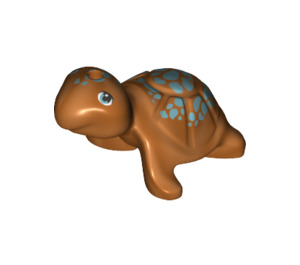 LEGO Reddish Copper Turtle (Walking) with Blue scales (66590 / 66709)