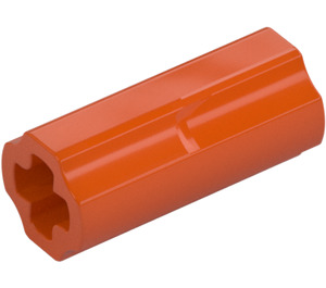 LEGO Roodachtig oranje As Connector (Glad met  'x'-vormig gat) (59443)