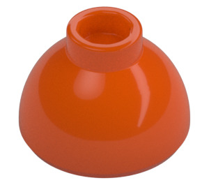 LEGO Rødlig orange Klods 1.5 x 1.5 x 0.7 Rund Dome Hat (37840)