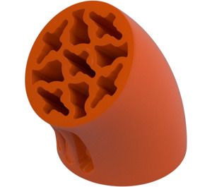 LEGO Reddish Orange Brick 3 x 3 Round Curved Tube with Holes (5057)