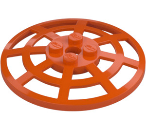 LEGO Rötliches Orange Dish 6 x 6 Webbed (Quadratischer Halter darunter) (4285 / 30234)