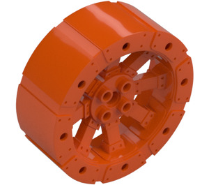 LEGO Reddish Orange Hard Plastic Wheel Ø56 x 22 with Spokes (55817 / 61745)