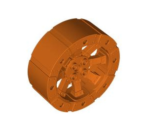 LEGO Reddish Orange Hard Plastic Wheel Ø56 x 22 with Spokes (55817 / 61745)
