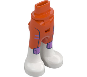 LEGO Arancione rossastro Fianco con Pants con Bianco Boots e Viola (106033)