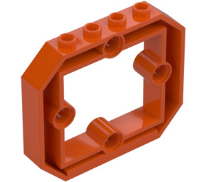 LEGO Reddish Orange Panel 1 x 6 x 4.3 with Window (49699)