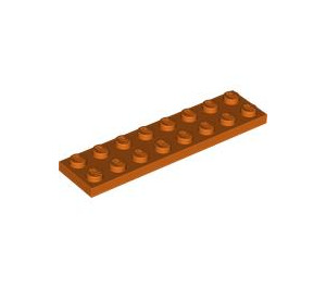LEGO Reddish Orange Plate 2 x 8 (3034)