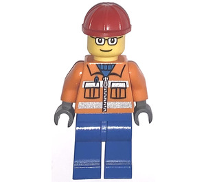 LEGO Repairman z Pomarańczowy Kurtka Minifigurka