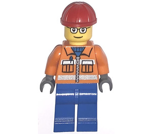 LEGO Repairman with orange jacket Minifigure