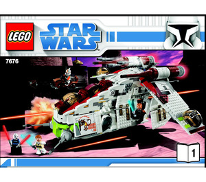 LEGO Republic Attack Gunship Set 7676 Instructions