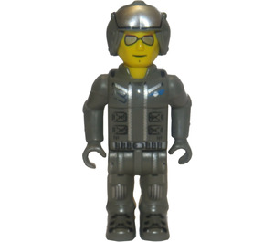 LEGO Res-Q Worker met Open Helm en Zonnebril Minifiguur