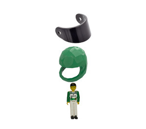LEGO Rescue Biker with Green Helmet Technic Figure