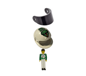 LEGO Rescue Biker with White Helmet with Green Snake Technic Figure