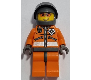 LEGO Rescue Chopper Pilot 1 (Dark Grijs Handen) minifiguur