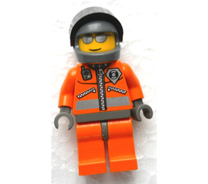 LEGO Rescue Chopper Piloot 2 (Dark Grijs Handen) Minifiguur