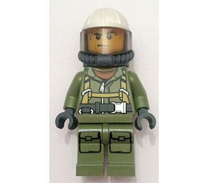 LEGO Rescue Worker z Kask, Breathing Tank, I Powietrze Wąż gumowy Minifigurka