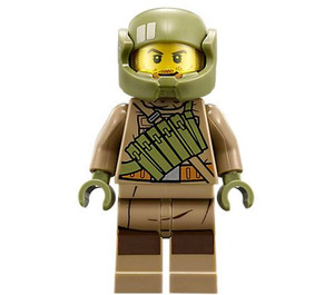 레고 Resistance Trooper ~와 함께 Olive 녹색 헬멧 그리고 Ammo 미니피규어