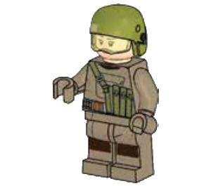 LEGO Resistance Trooper med Olive Grønn Hjelm (Kvinne) Minifigur