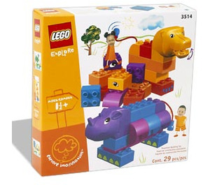 LEGO Rhino en Lion 3514 Packaging