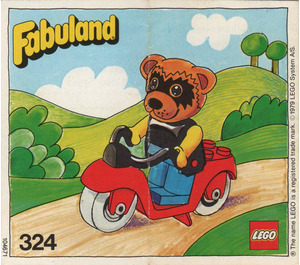 LEGO Ricky Racoon sur his Scooter 324-1 Instructions