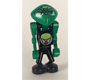 LEGO Rigel Alien Minifigure, Zwart Poten en Lichaam met Green Armen en Hoofd