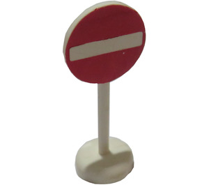 LEGO Road Sign with No Entry pattern