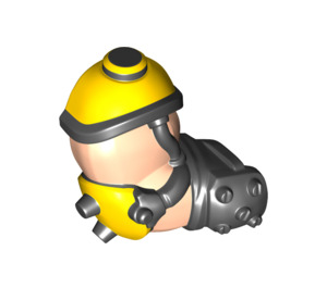 LEGO Roadhog Recht Arm mit Gelb Schulter Elbow Pads und Schwarz Wrist Bewachen (65004)
