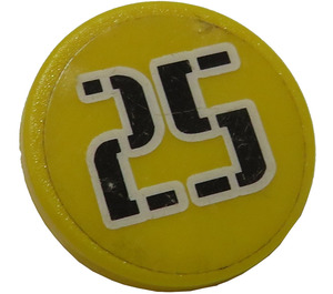 LEGO Roadsign Clip-on 2 x 2 Round with '25' Sticker (30261)
