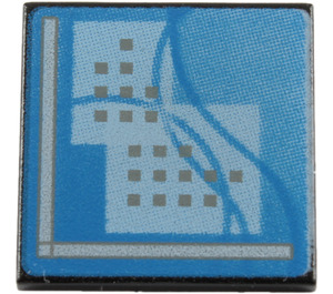 LEGO Roadsign Clip-on 2 x 2 Square with Computer Screen with Open 'U' Clip (15210 / 93336)