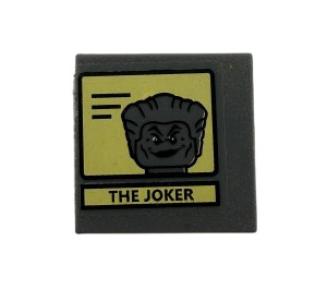 LEGO Roadsign Clip-На 2 x 2 Квадрат с 'THE JOKER' Стикер с Open 'O' Clip (15210)