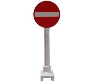 LEGO Roadsign Rund mit No Entry Sign