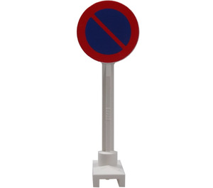 LEGO Roadsign Rund mit No Parking (Diagonale nach links) (80045)