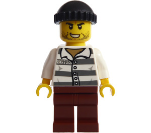 LEGO Robber s Černá Pletené Víčko Minifigurka