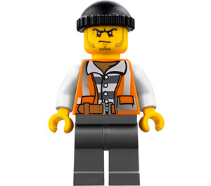 LEGO Robber z Pomarańczowy Kamizelka Minifigurka