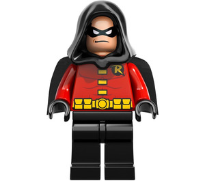 LEGO Robin s Černá Plášť a Kapuce Minifigurka