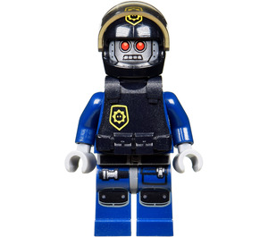 LEGO Robo SWAT med Sort Hjelm med Politi Badge Sign Minifigur