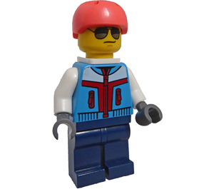LEGO Felsen Climber - Dark Azure Jacket Minifigur
