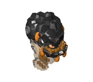 LEGO Rock Monster Body (Large) with Black and Orange (87959)