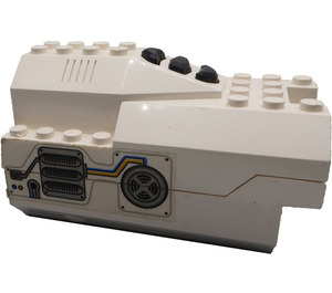 LEGO Rakete Motor mit Weiß Battery Box Cover mit Fan, Piping und Vent Aufkleber